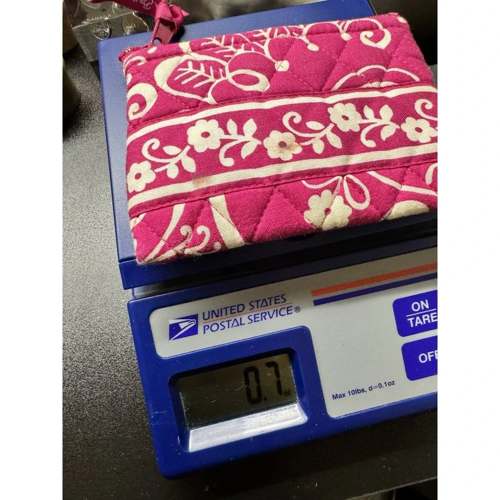 Vera Bradley‎ Pink Floral Quilted Zip Coin Purse Wallet Small Wristlet